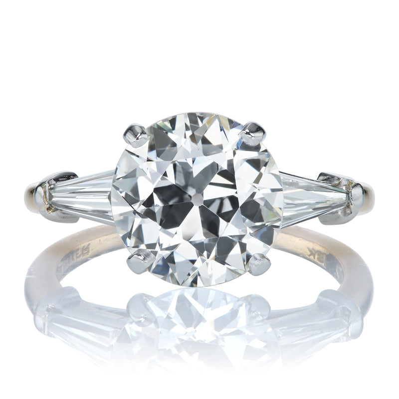 Vintage Cartier Three Carat Diamond Engagement Ring