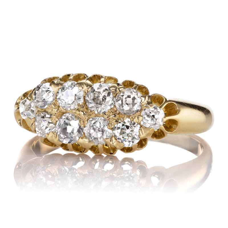 Antique Double Row Ring diamond