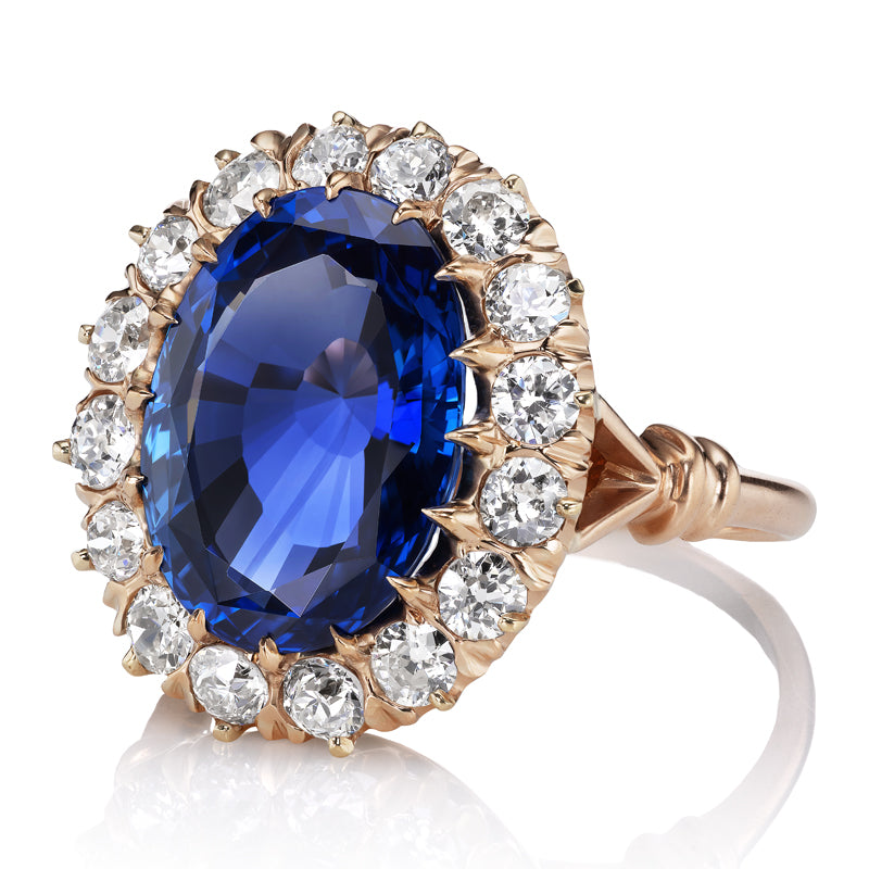 5+ Carats gemstones vintage engagement ring