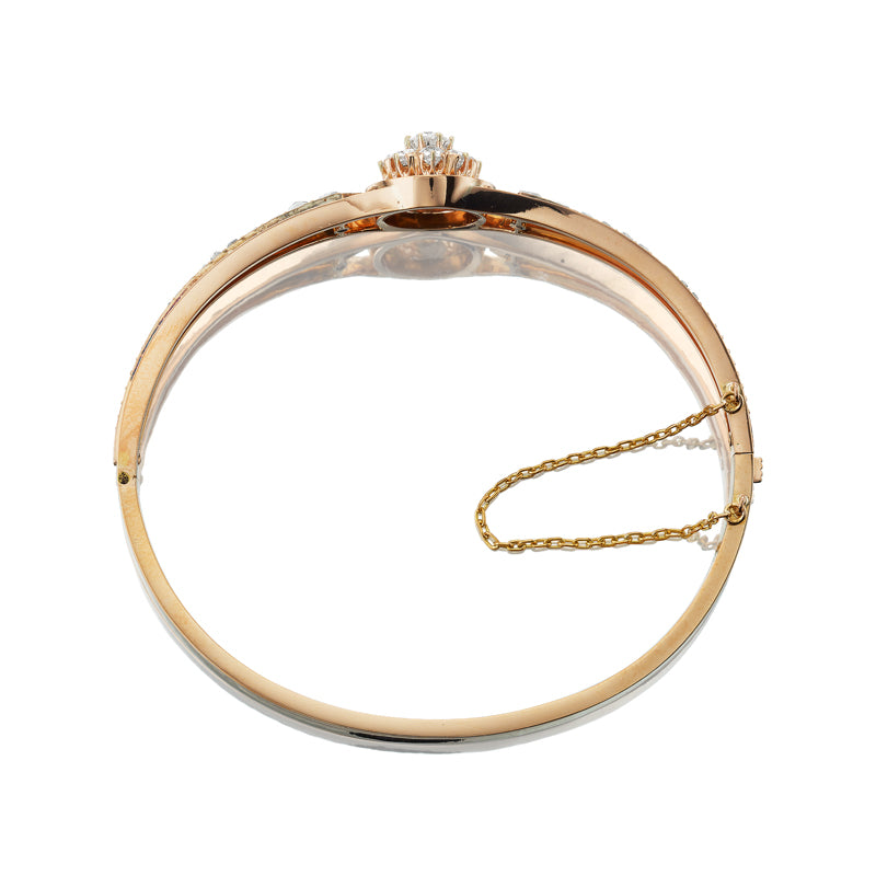 Antique Old Mine Cut Diamond Bangle