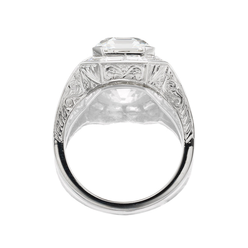 g-h-i color, vs clarity diamond in platinum setting