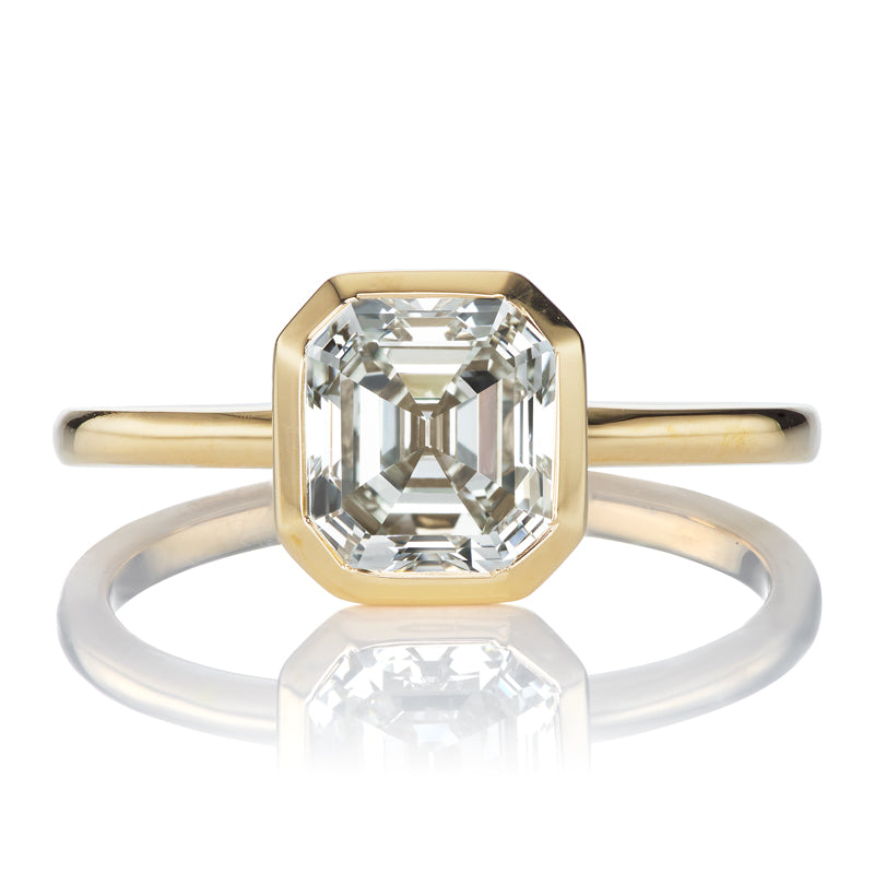 1.80ct Asscher Cut Diamond in Bezel Setting