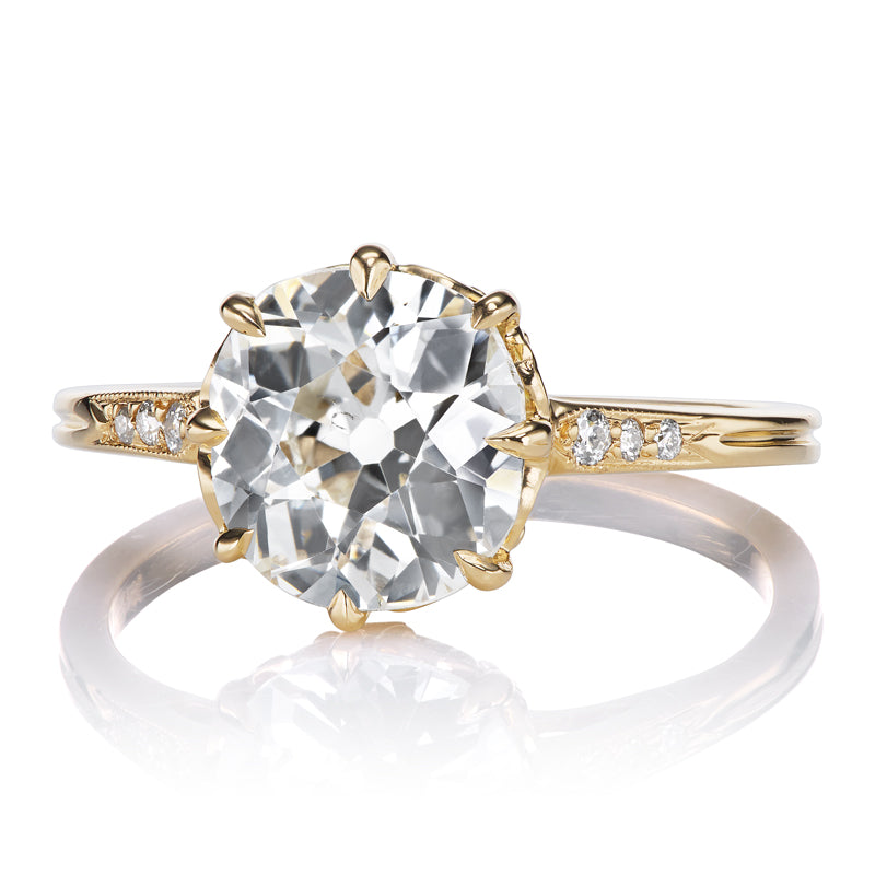 1.95ct Old Mine Cut Diamond diamond engagement ring