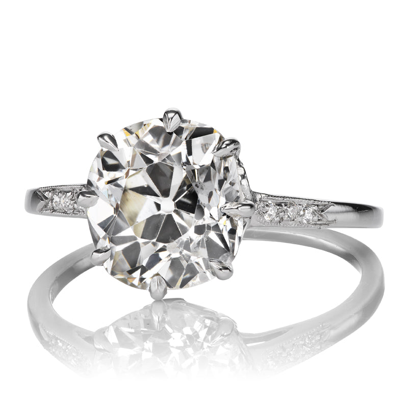 3.09ct Old Mine Cut Diamond diamond engagement ring