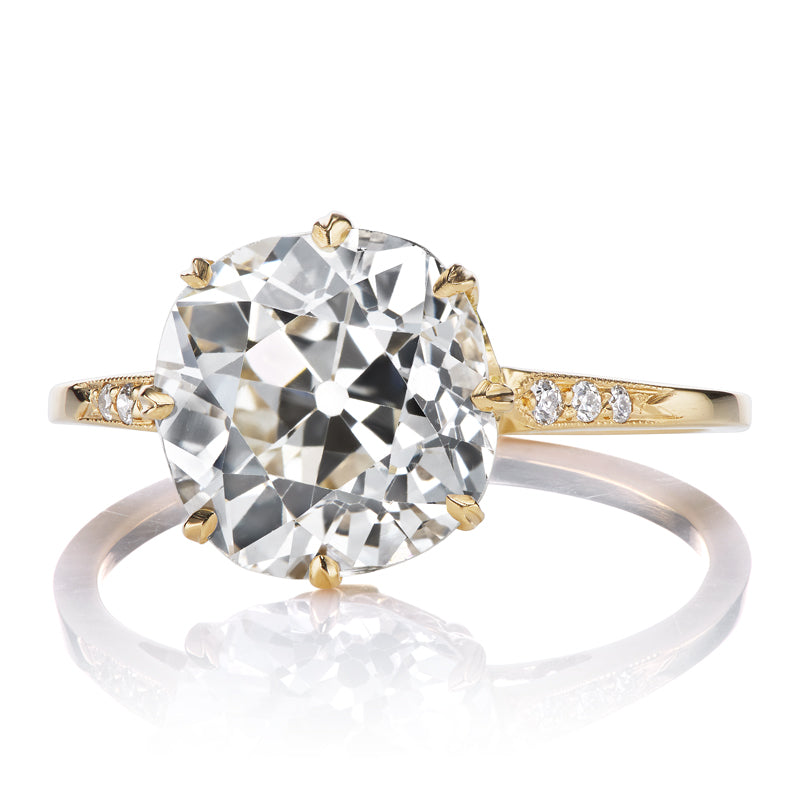 3.57ct Old Mine Cut Diamond diamond engagement ring