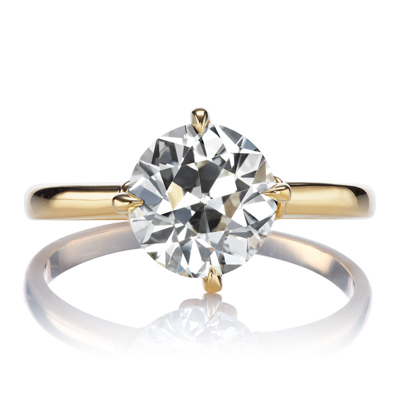 2 Carat Old European Cut Diamond Set in Compass Prong Setting