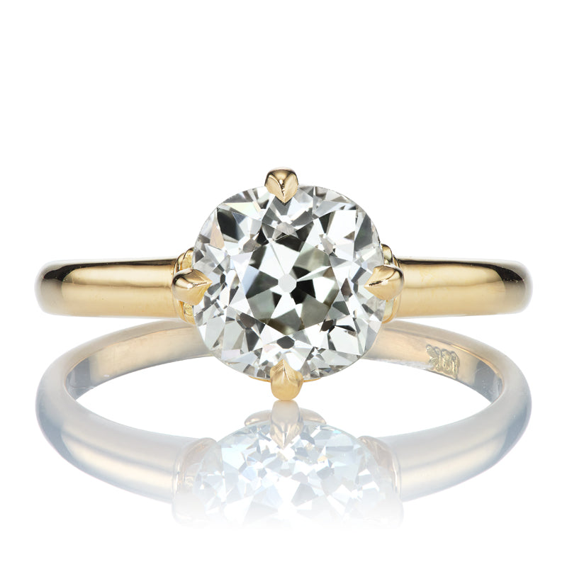 Light Yellow 2.05ct Old Mine Cut Diamond