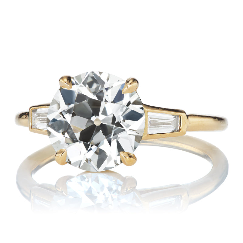 2.76ct Old European Cut Diamond diamond engagement ring