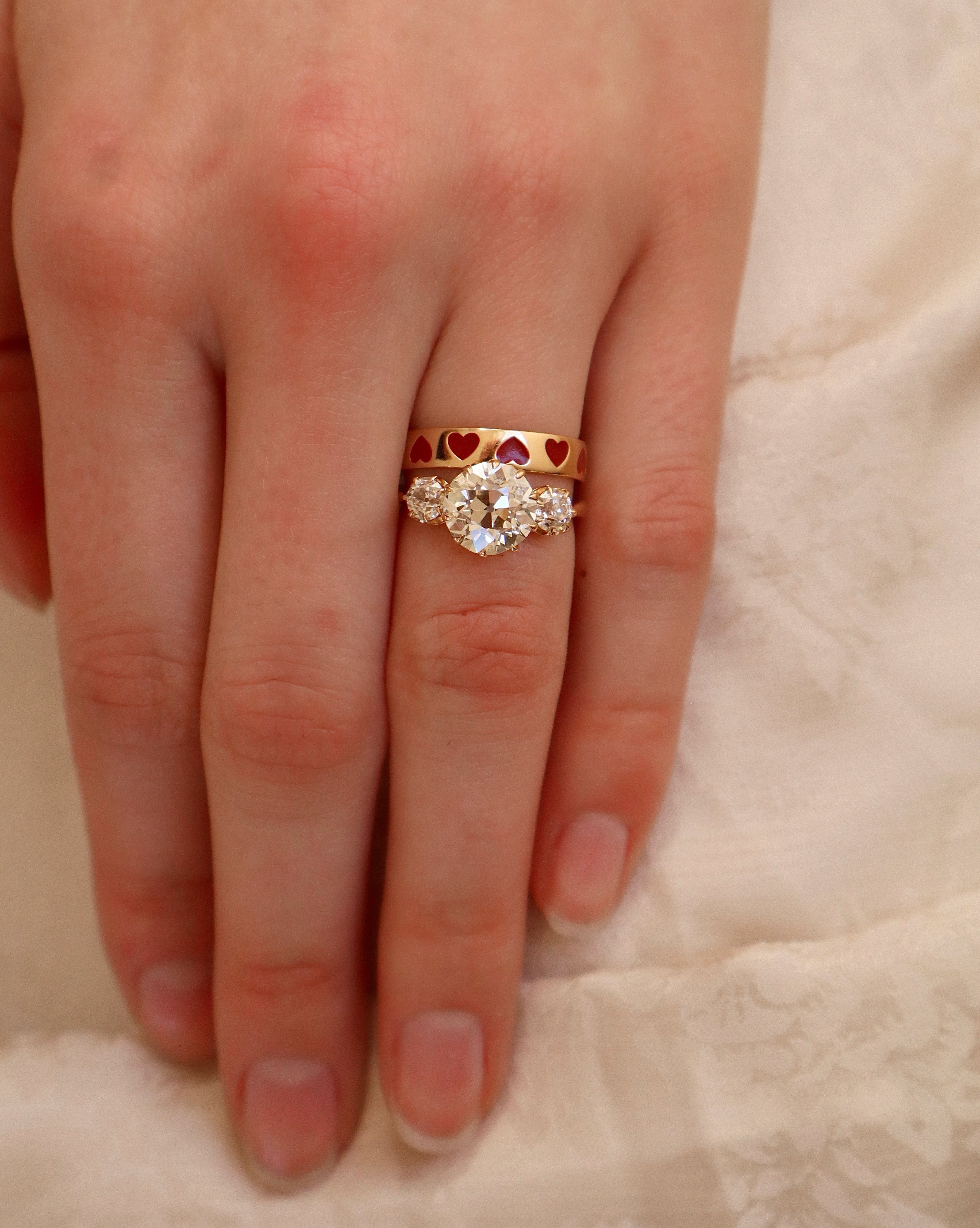 in yellow gold setting