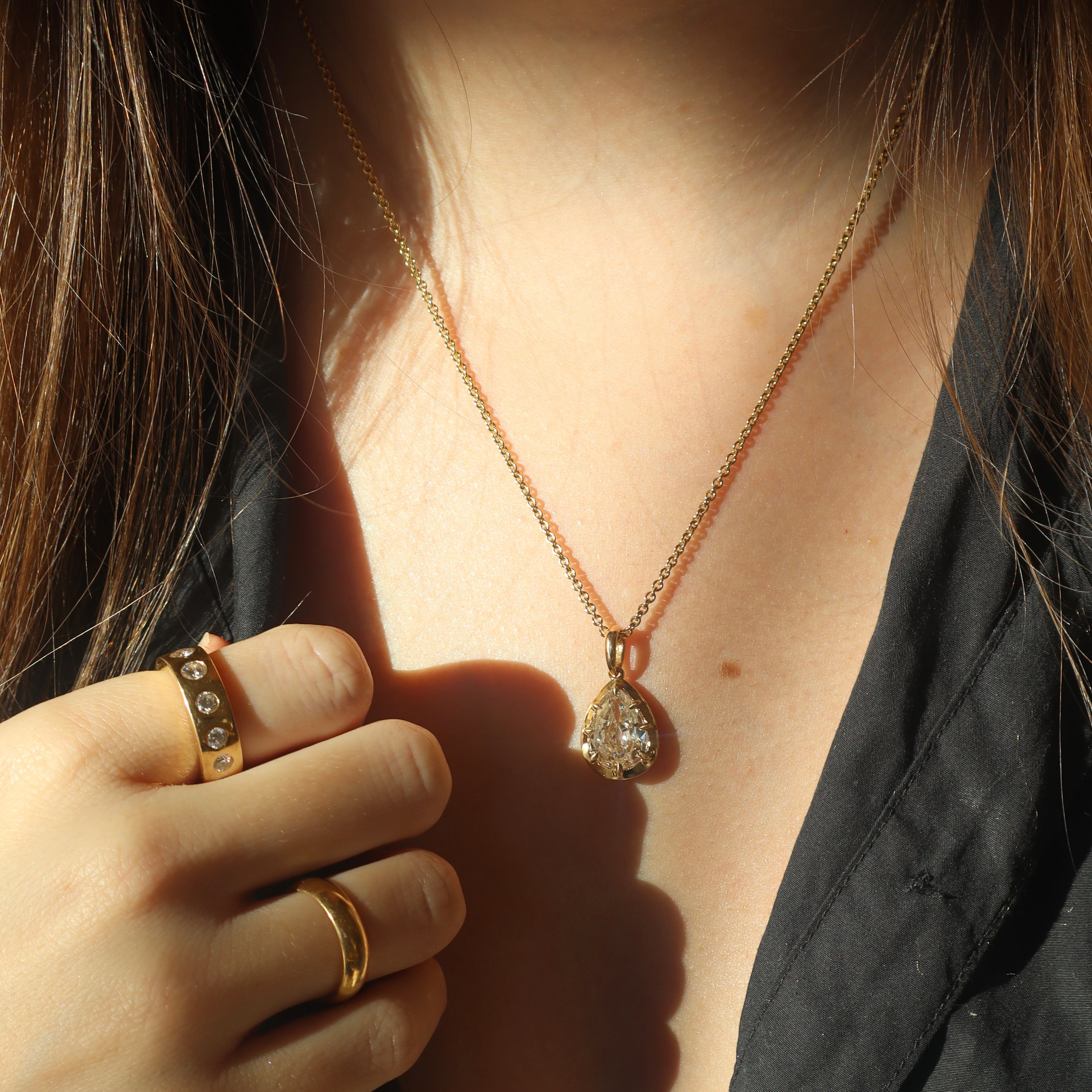 FANCY color SI-I clarity diamond Charms & Pendants