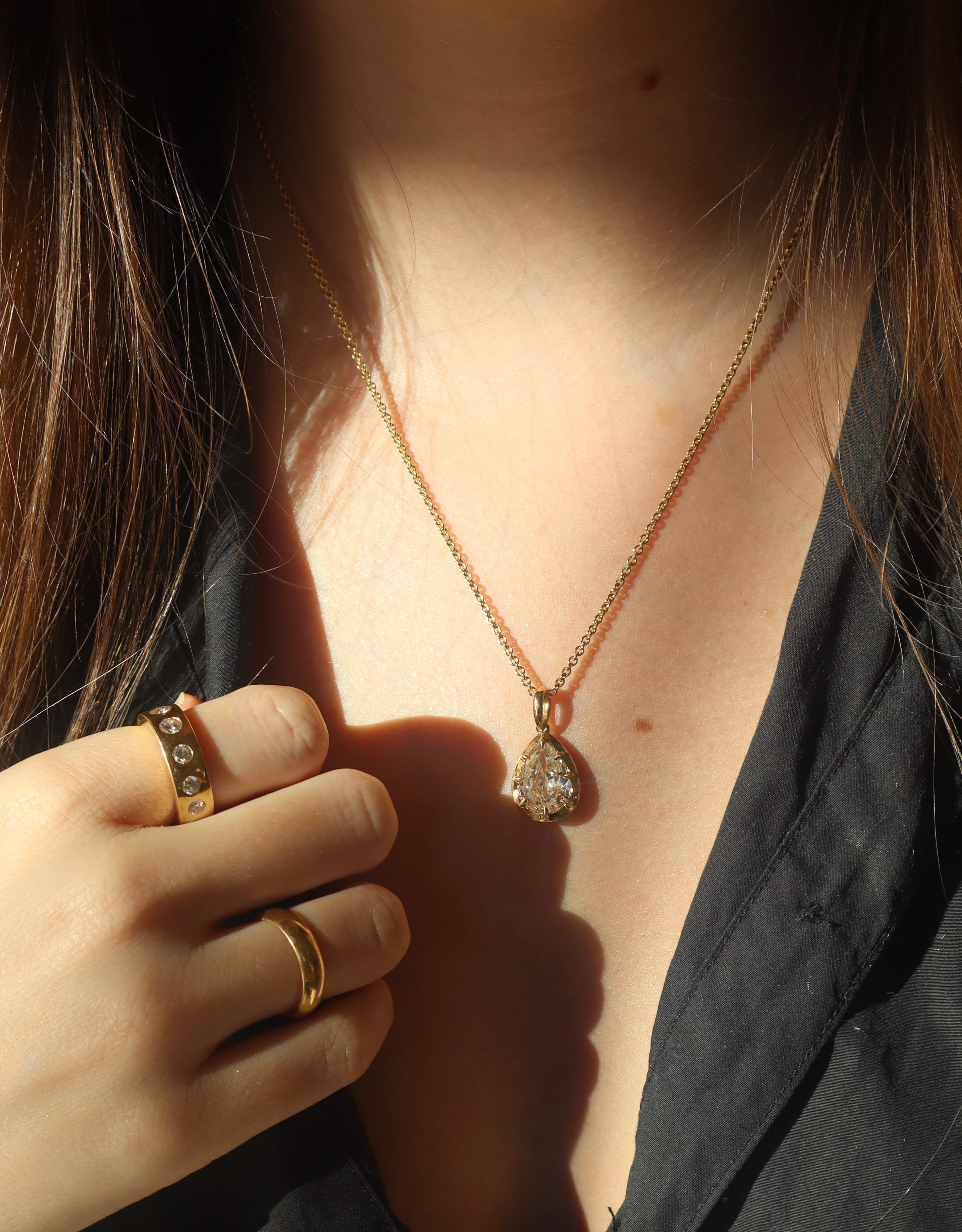 Pear cut diamond Charms & Pendants