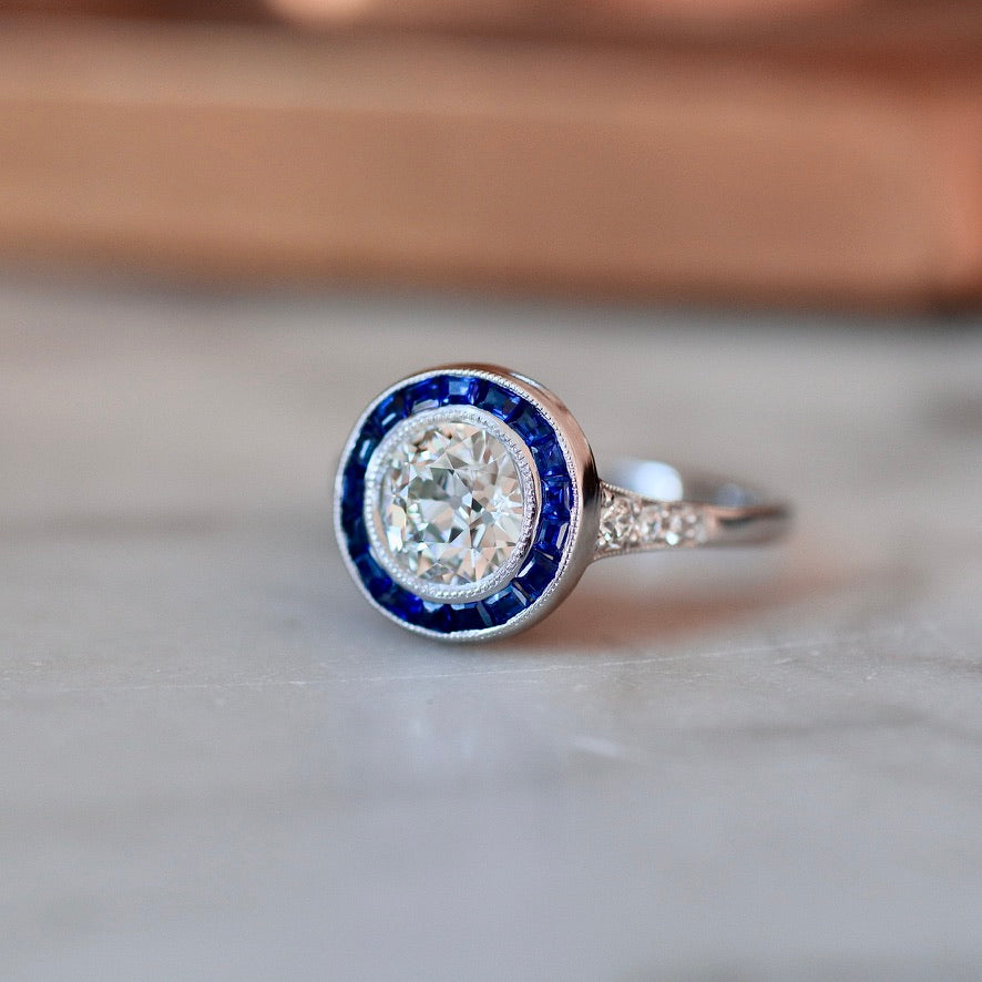 j-k-l color, vs clarity diamond in platinum setting