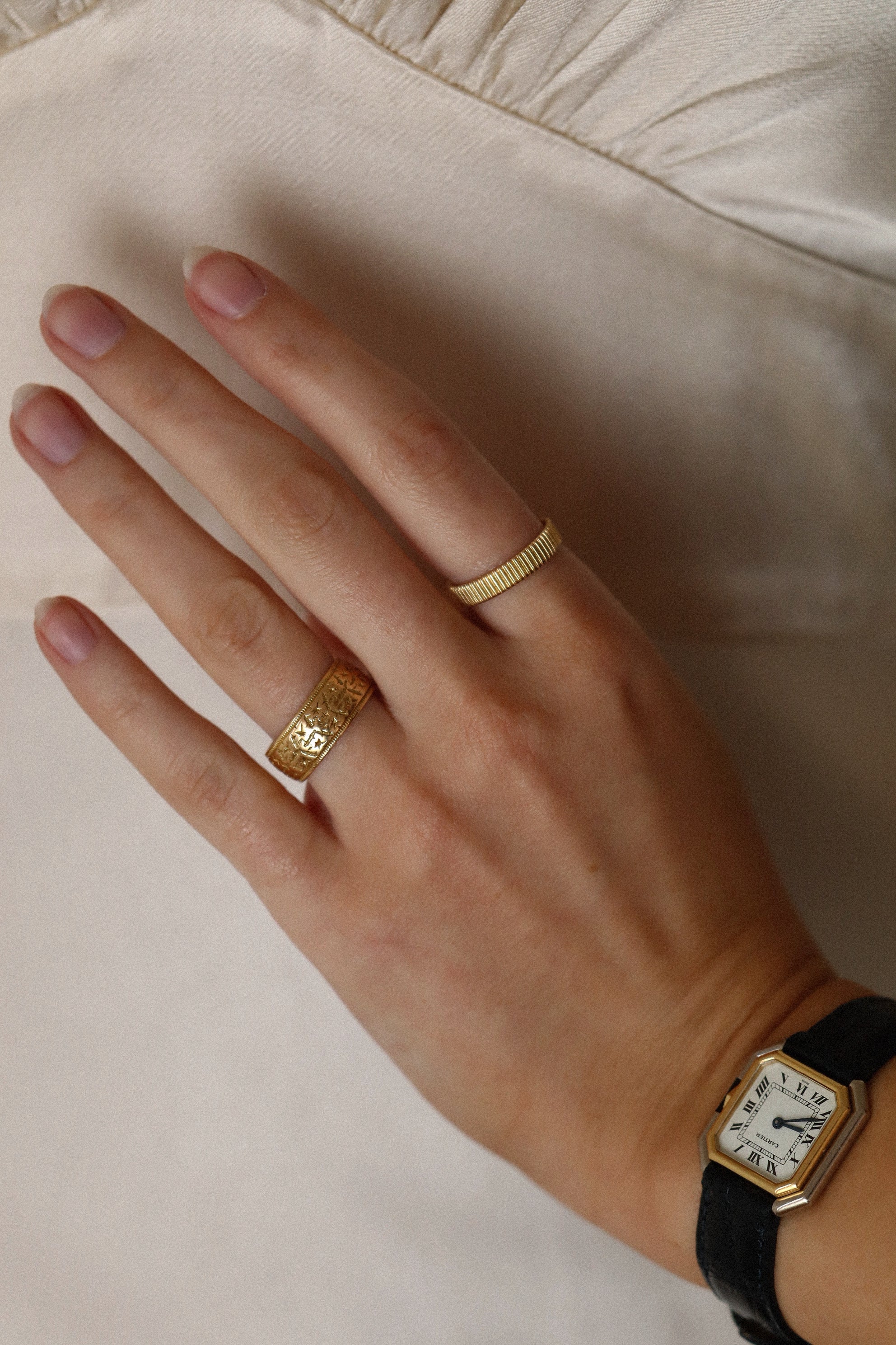 in yellow gold setting