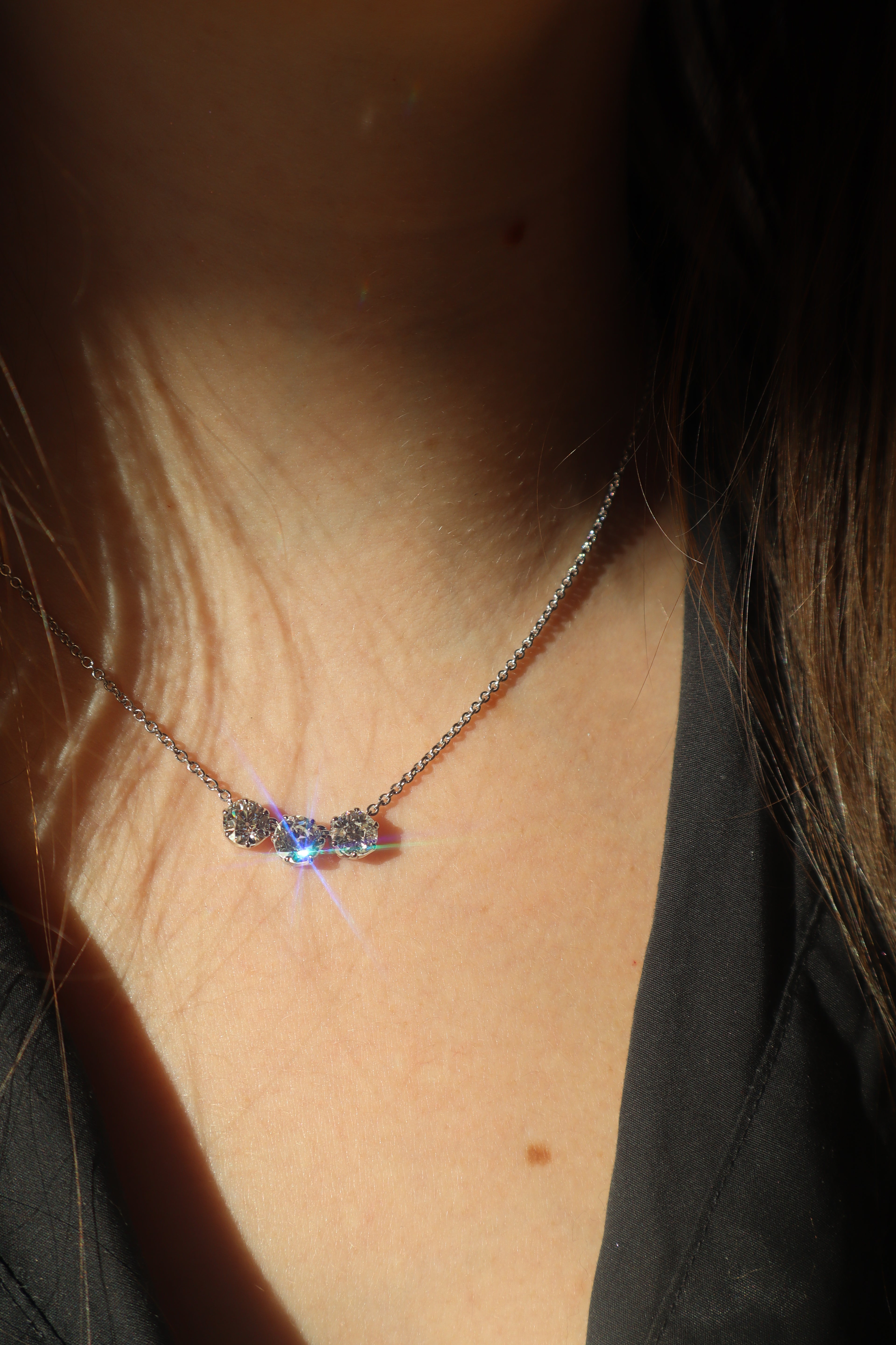 Old European cut diamond Necklaces