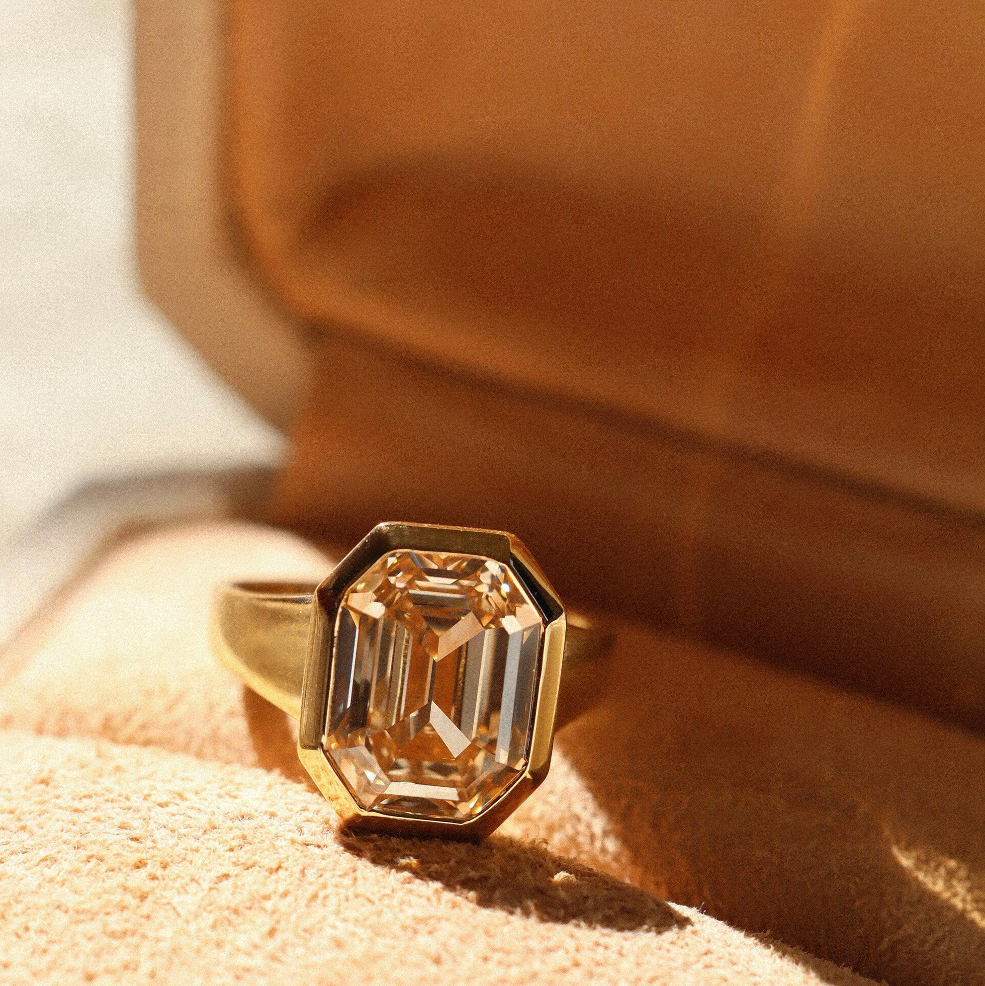 Step cut diamond Rings