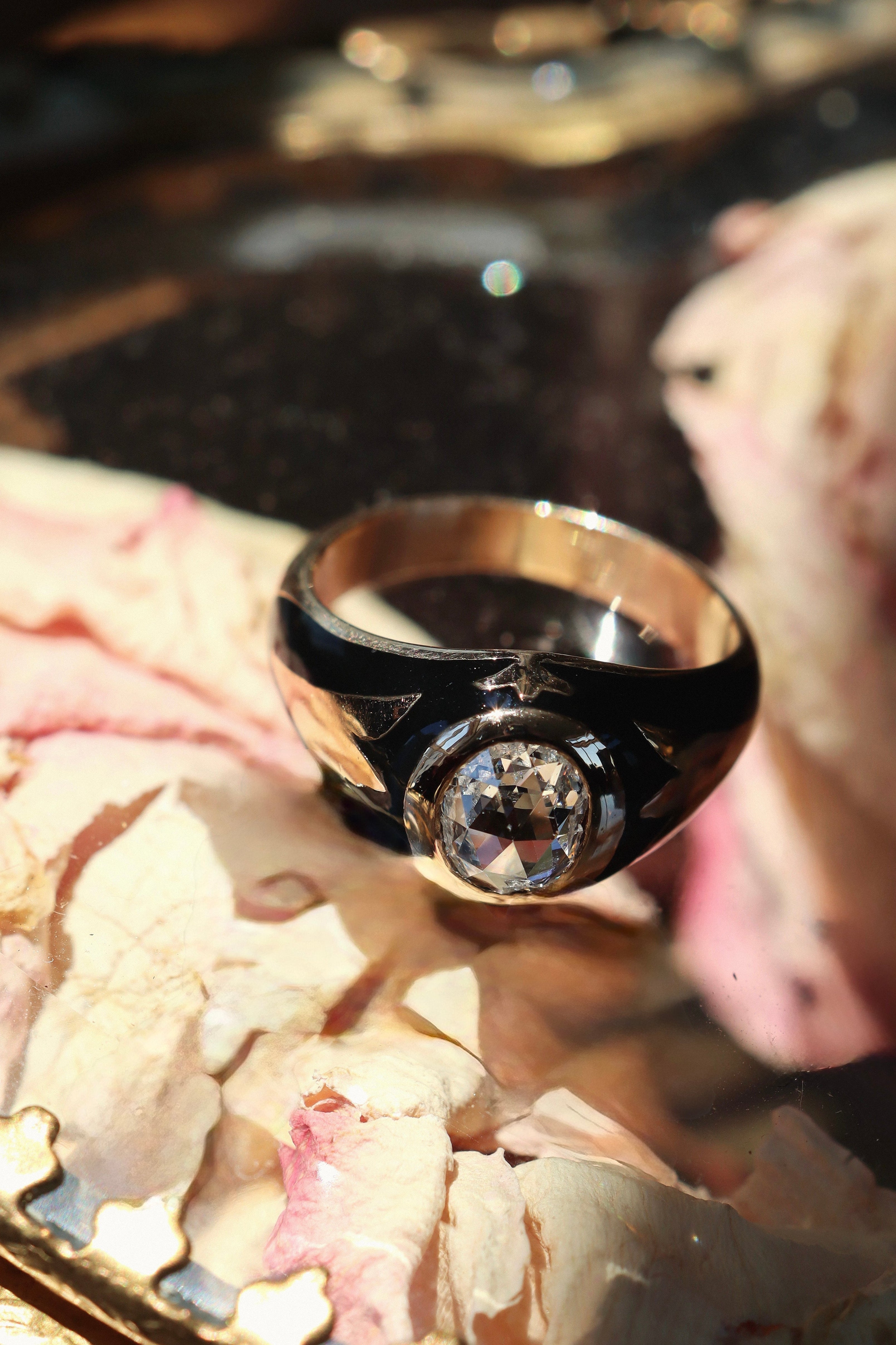 Rose cut diamond Rings