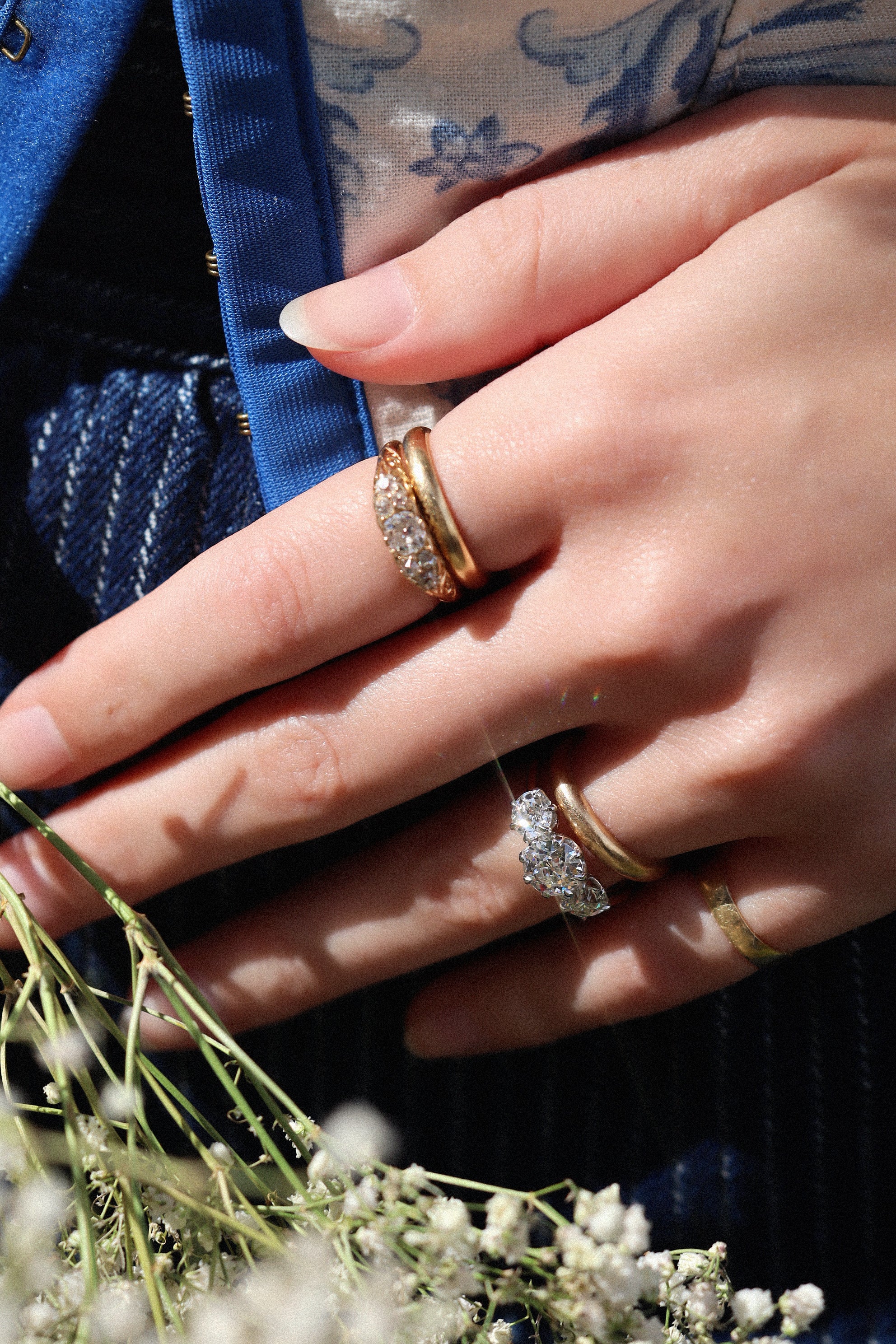 1-2 CaratsSolitaire Band diamond Rings for sale