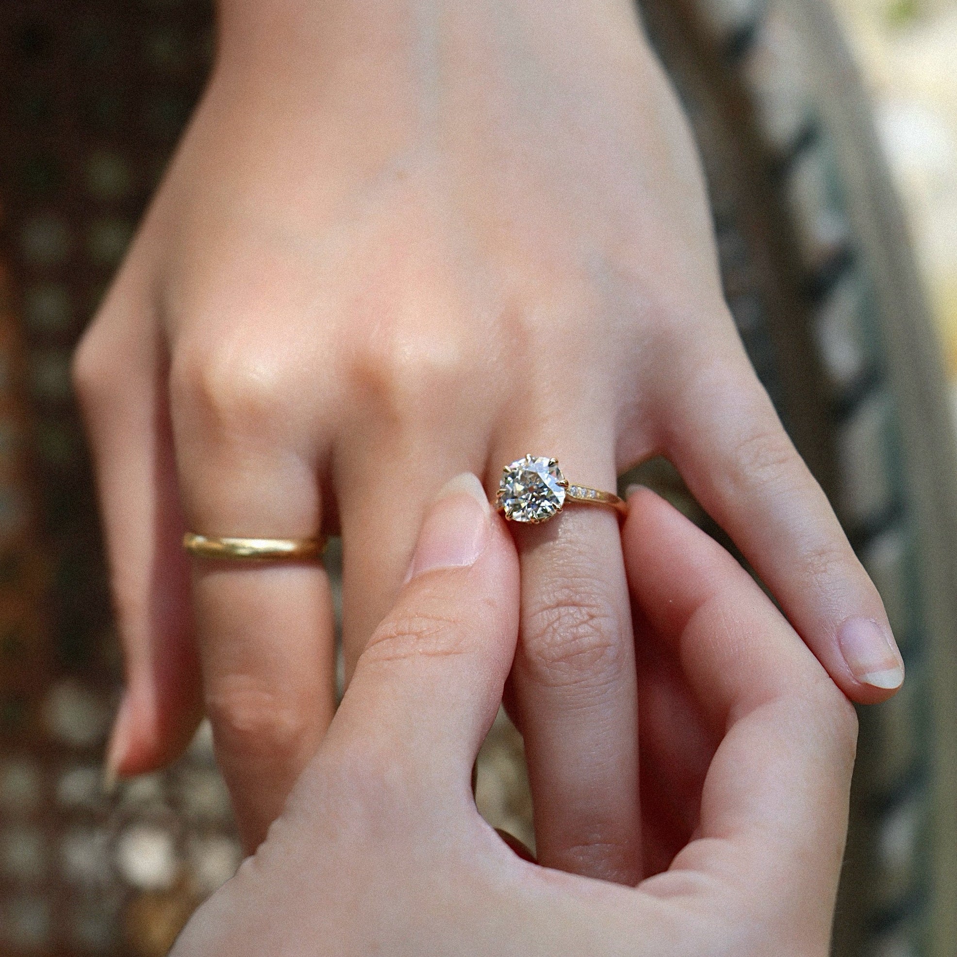 AB MADE diamond engagement ring