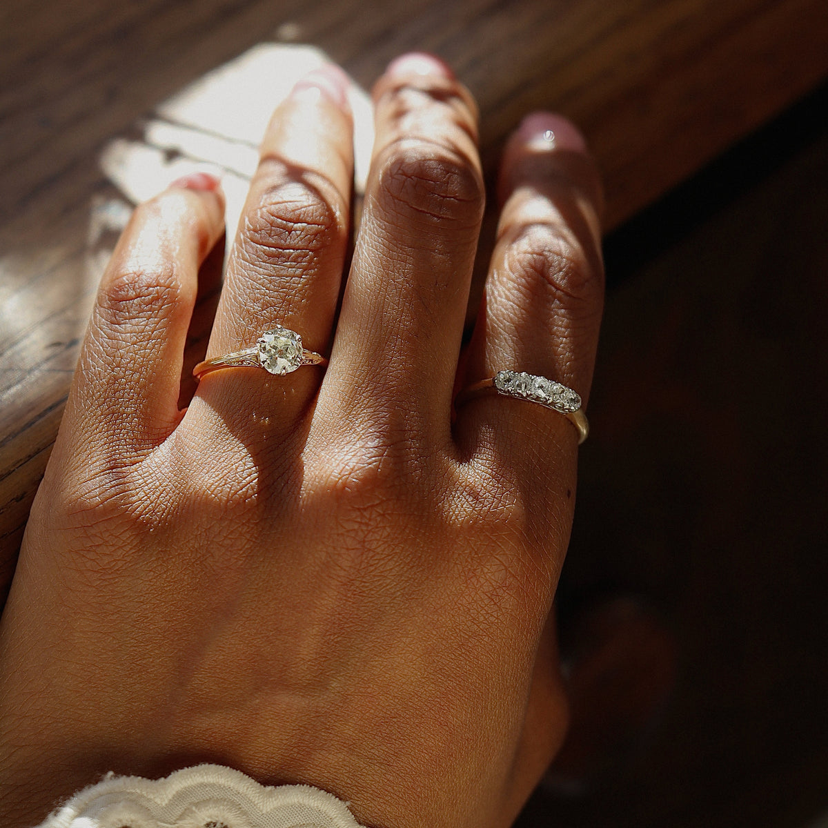 ANTIQUE diamond engagement ring