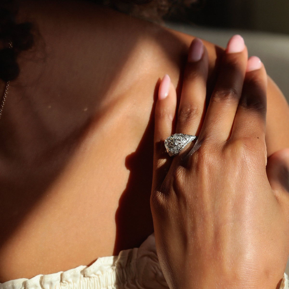 ANTIQUE diamond engagement ring