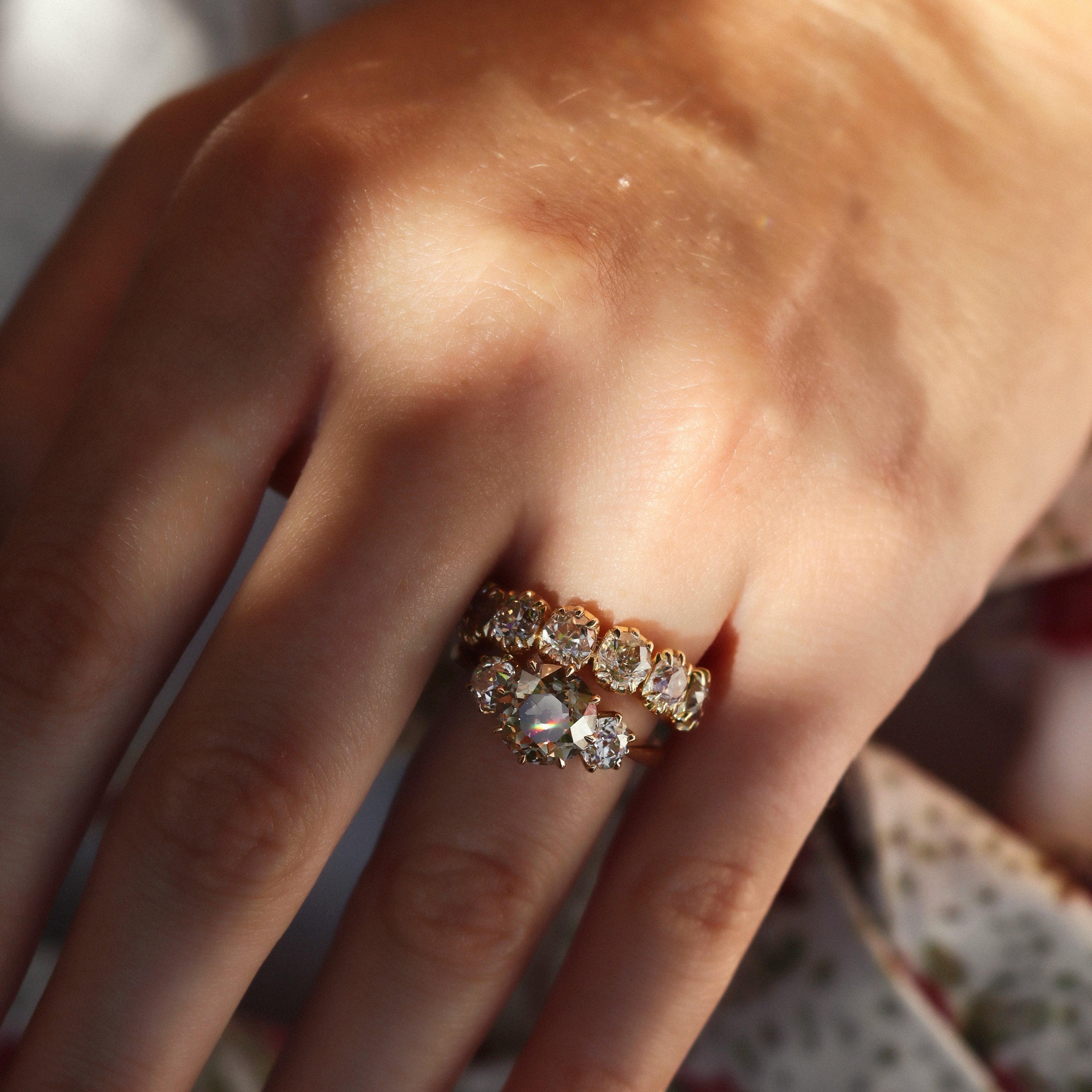 M-Z color VS clarity diamond Rings