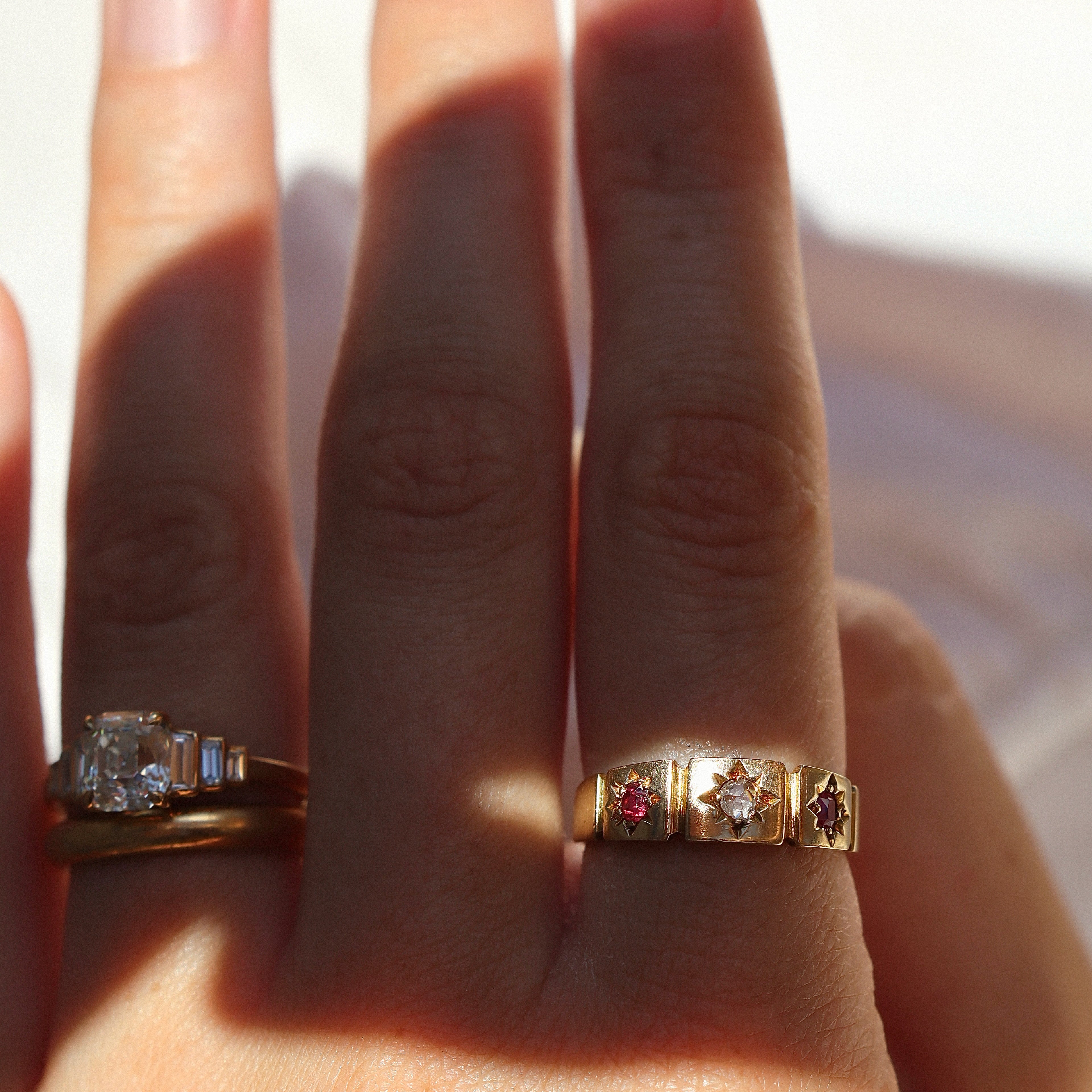 J-K-L color SI-I clarity diamond Rings