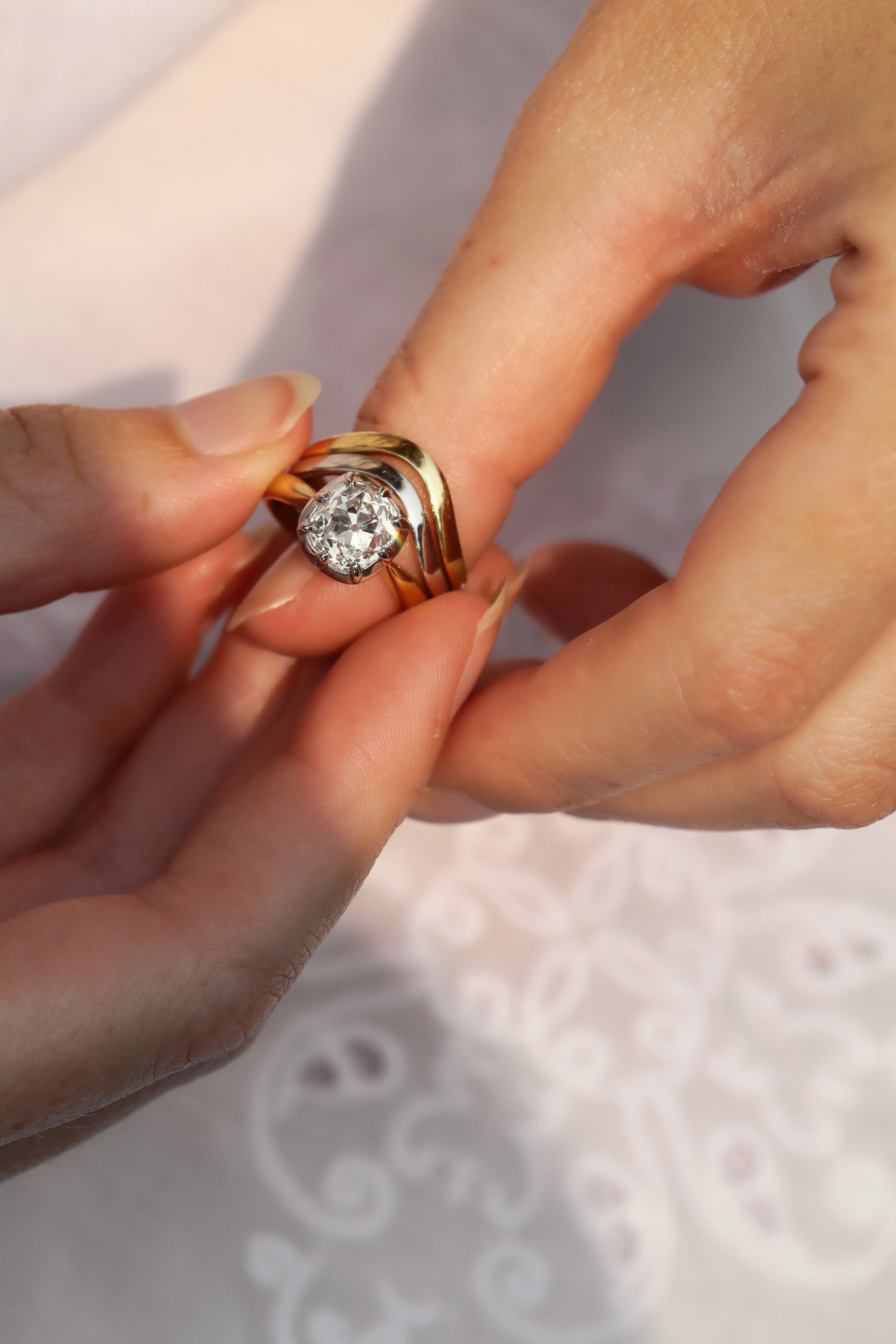 Old Mine cut diamond Engagement Rings