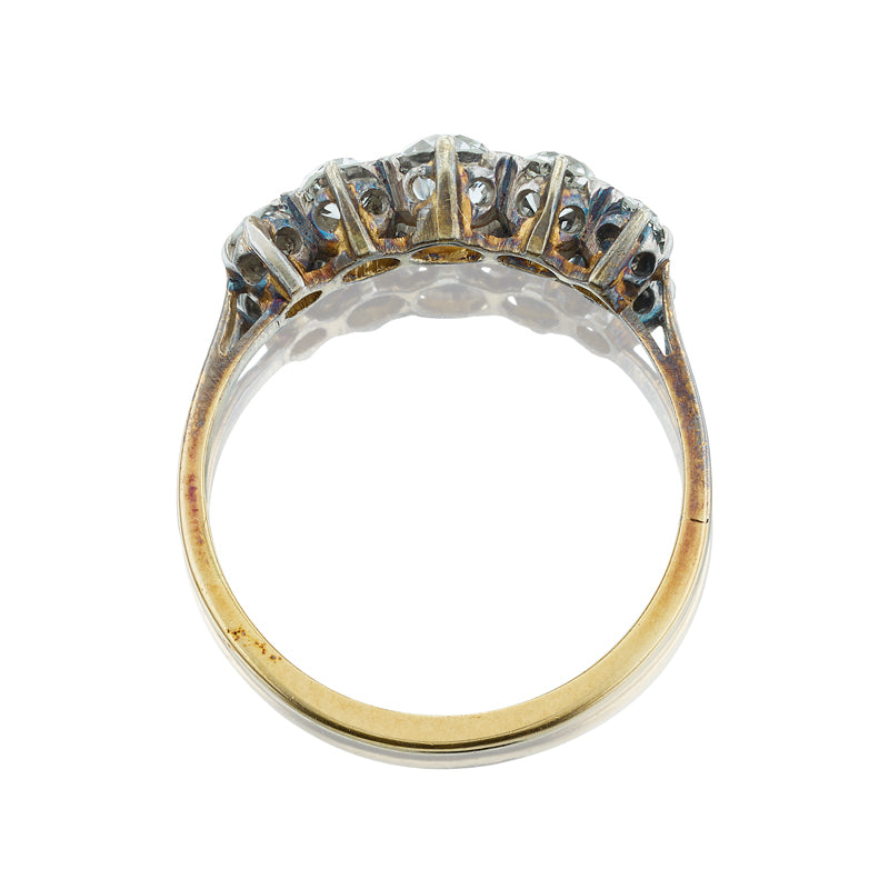 Antique Five Stone Half Hoop diamond