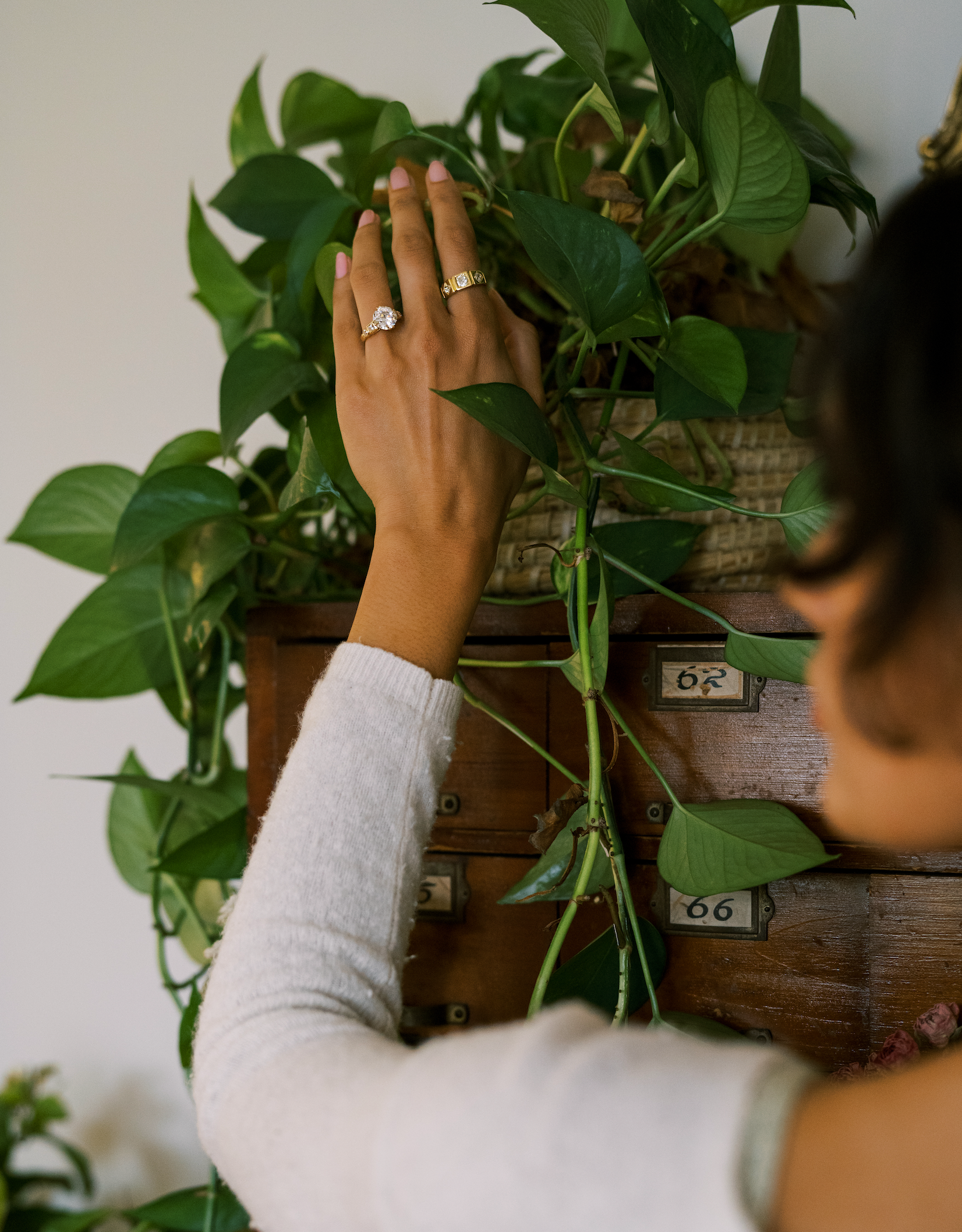 Solitaire Old European cut diamond Rings