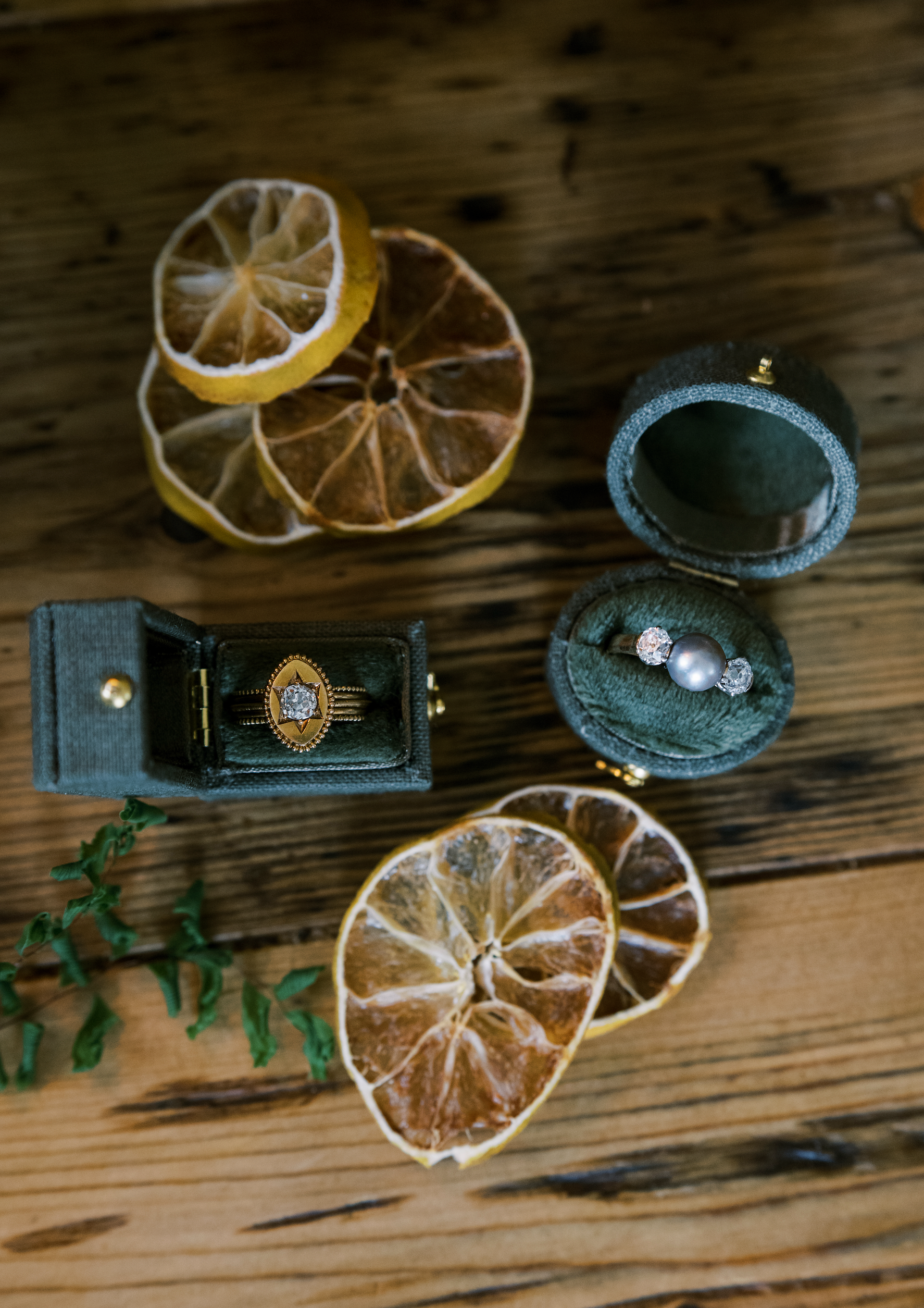 Solitaire Old Mine cut diamond Rings