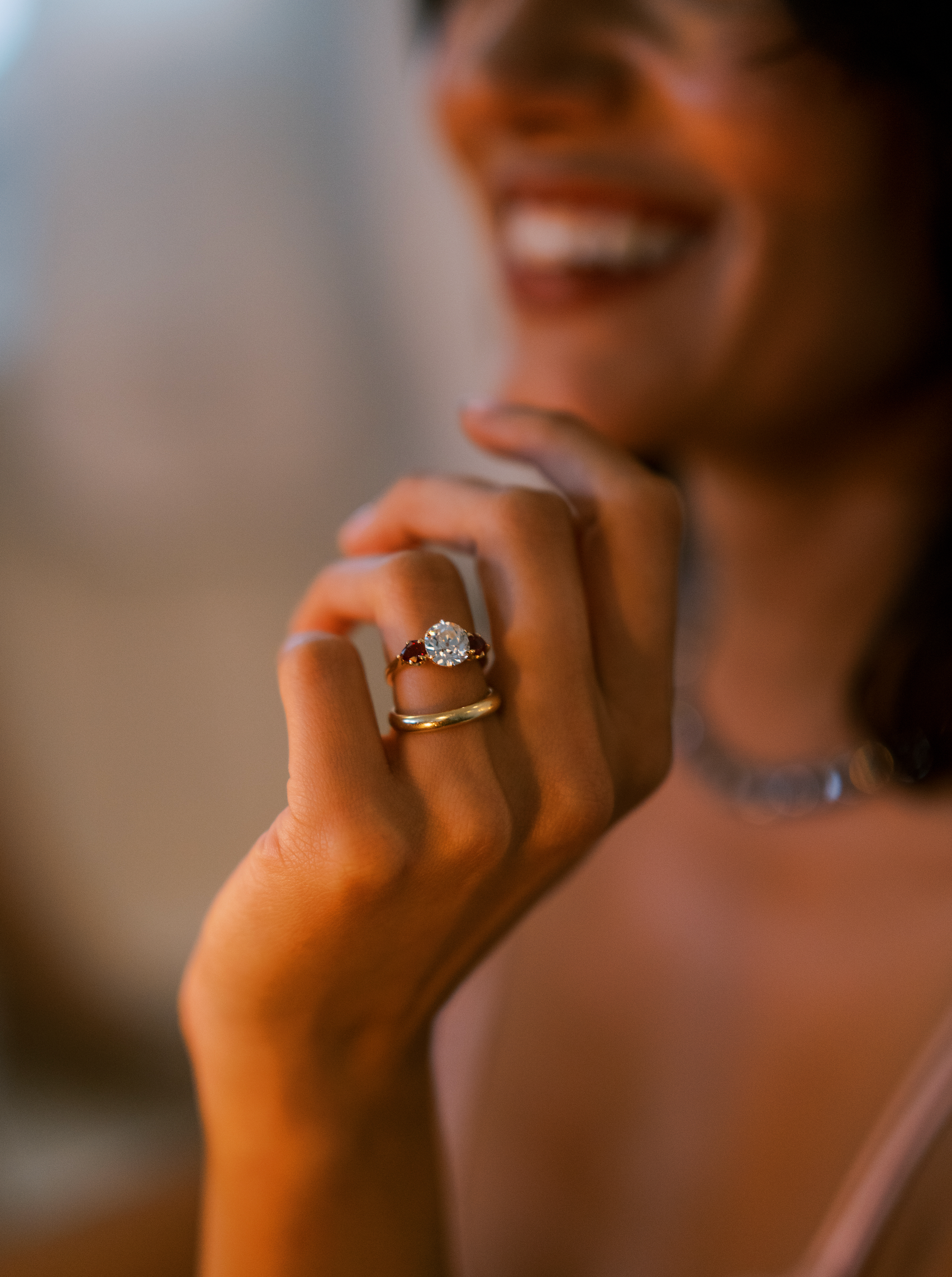 j-k-l color, vs clarity diamond in yellow gold setting