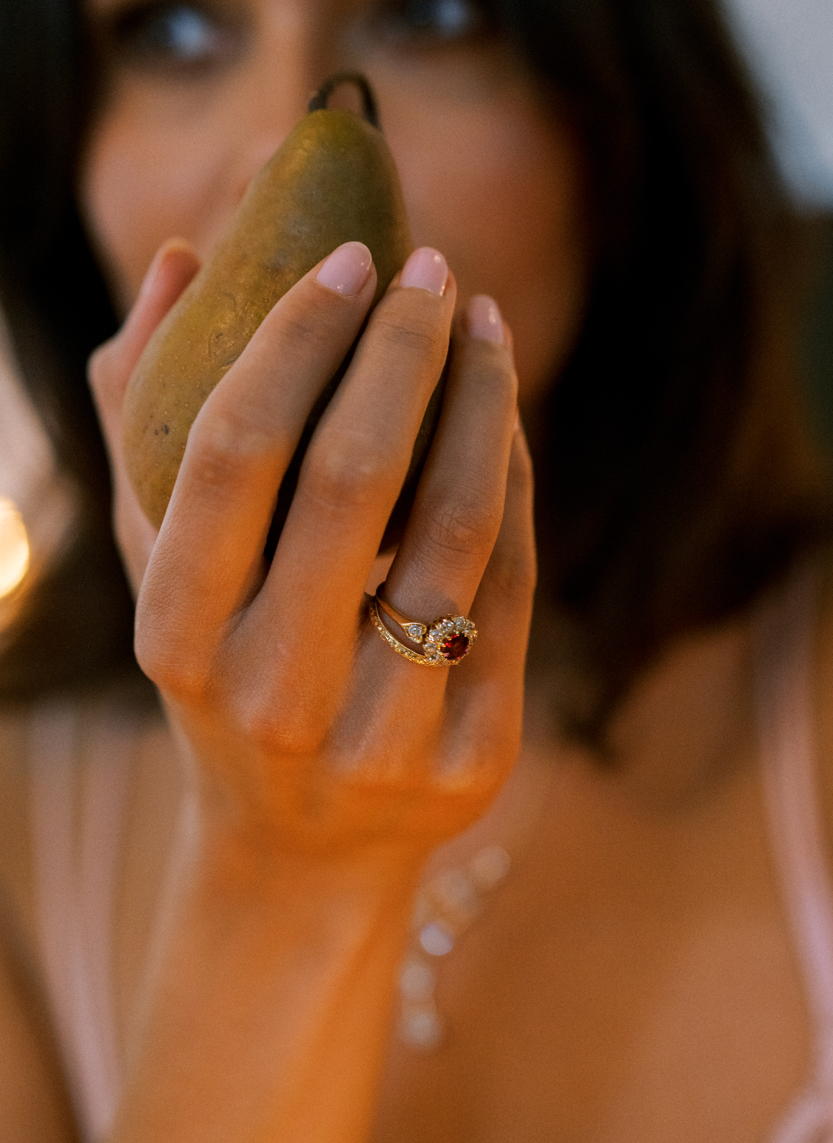 diamond in yellow gold setting