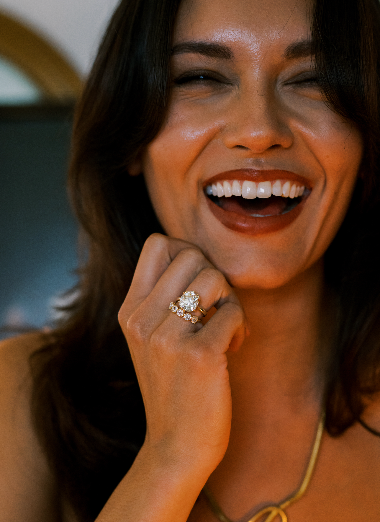 Solitaire Old Mine cut diamond Rings