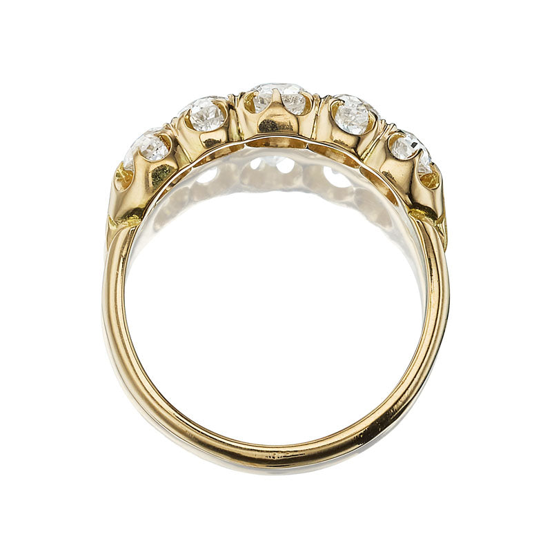 Diamond Half Hoop diamond engagement ring