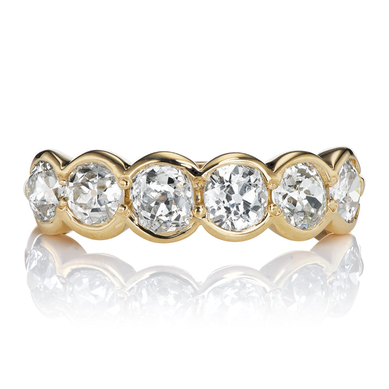 Six Stone Diamond Half Hoop