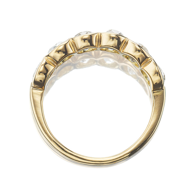 Old Mine Cut Half Hoop diamond