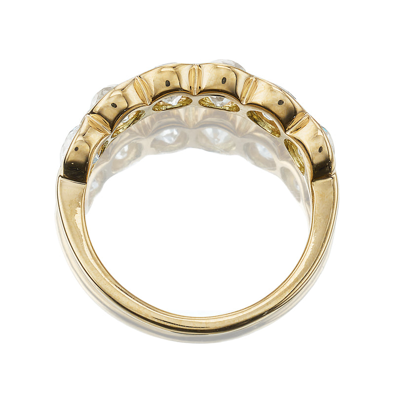 Old Mine Cut Half Hoop diamond