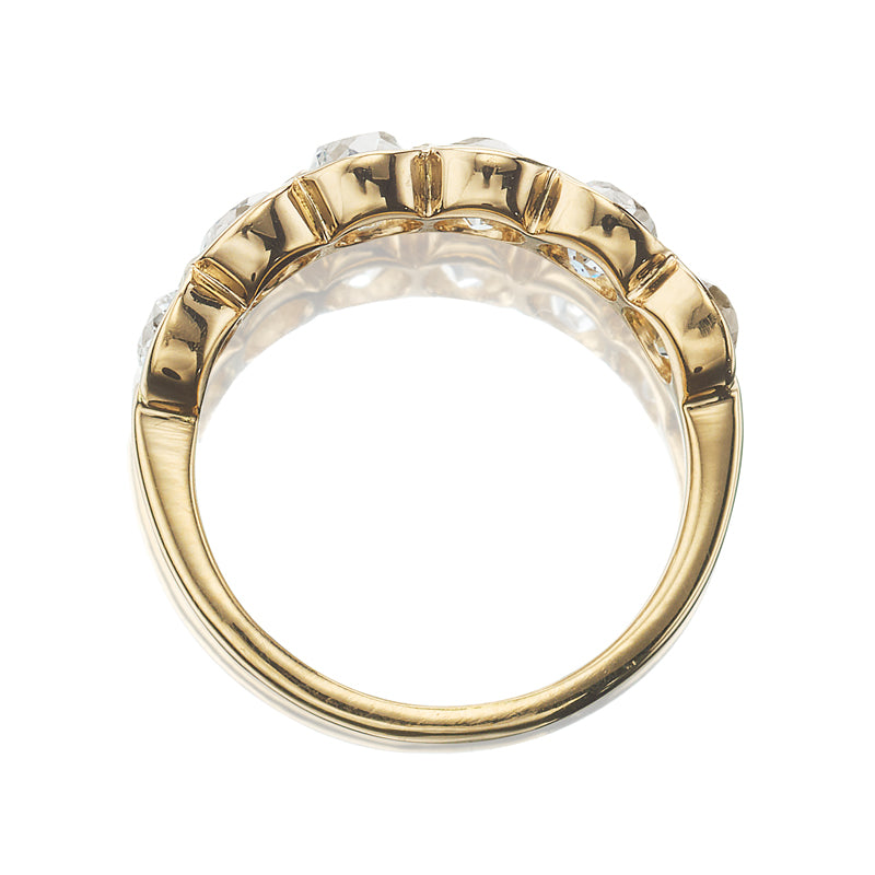 Old Mine Cut Half Hoop diamond