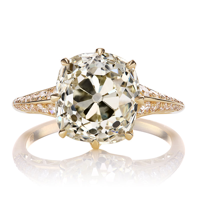 5.84 carat Old Mine Cut Diamond 5.84 carat Old Mine Cut Diamond Engagement Ring