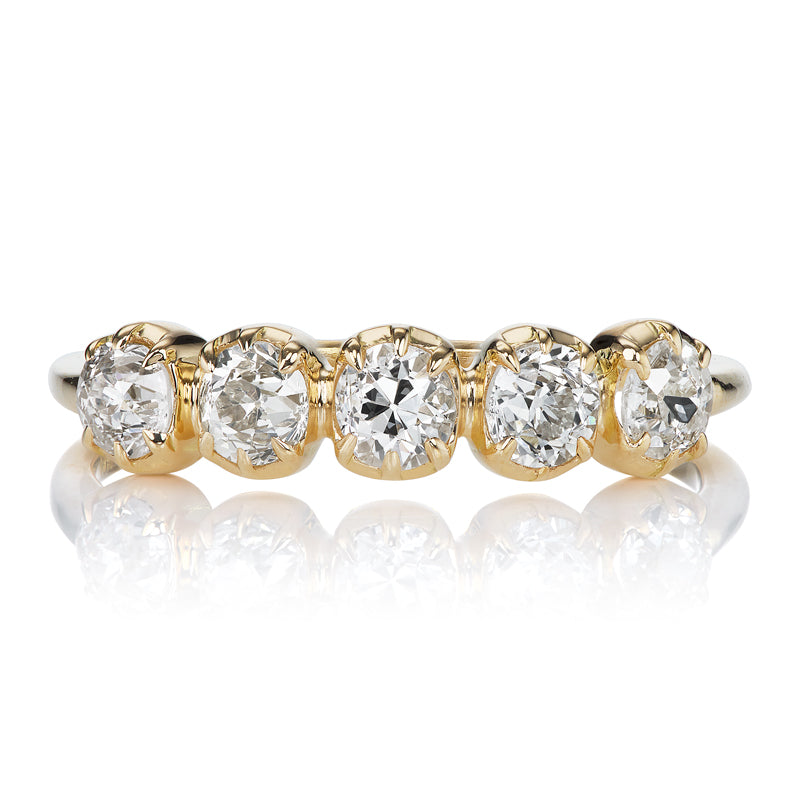 Five Stone Diamond Half Hoop