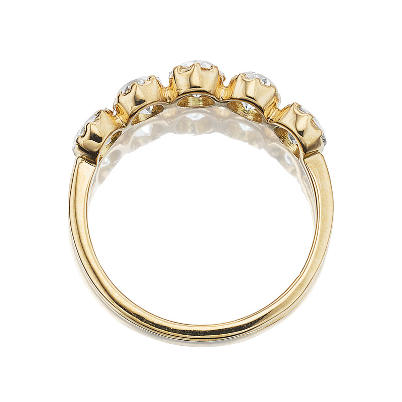 Old Mine Cut Half Hoop diamond