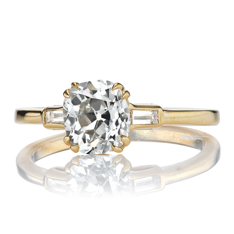 1.38ct Old Mine Cut Diamond diamond engagement ring