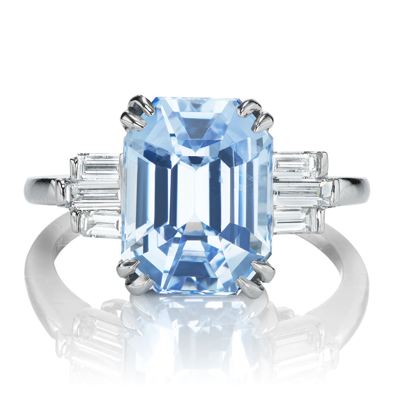 5.59ct No Heat Sapphire in Platinum Setting