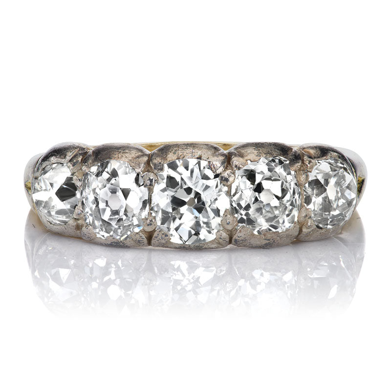 Victorian Era Diamond Half Hoop