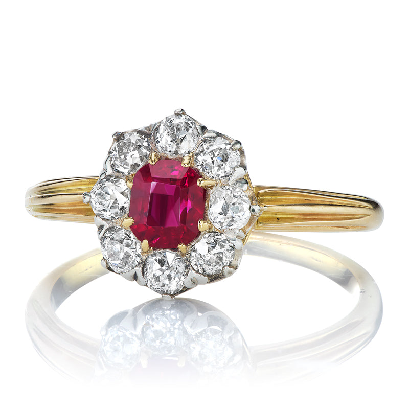 No Heat Pigeon's Blood Ruby diamond with gemstone
