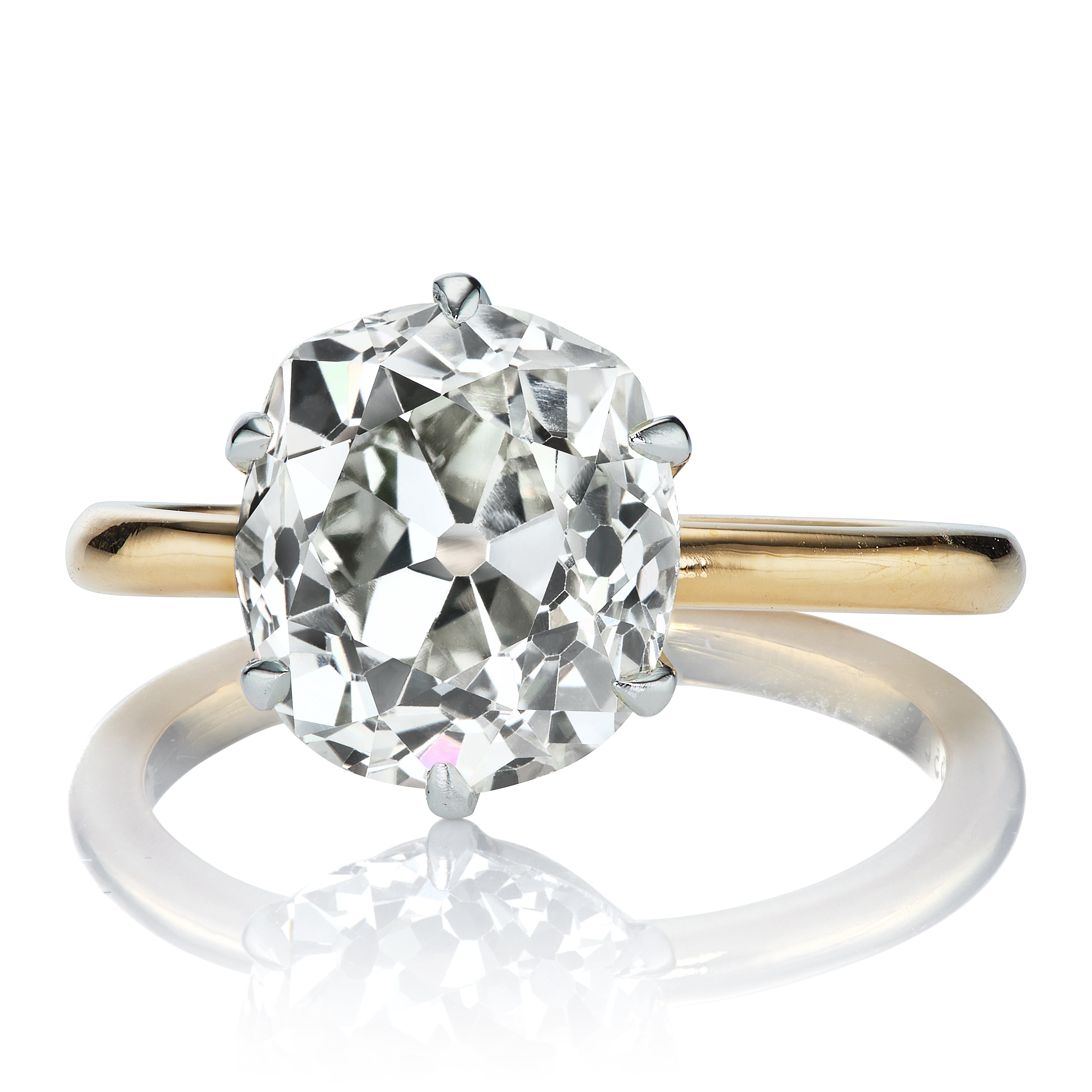 4.17ct Old Mine Cut Diamond diamond engagement ring