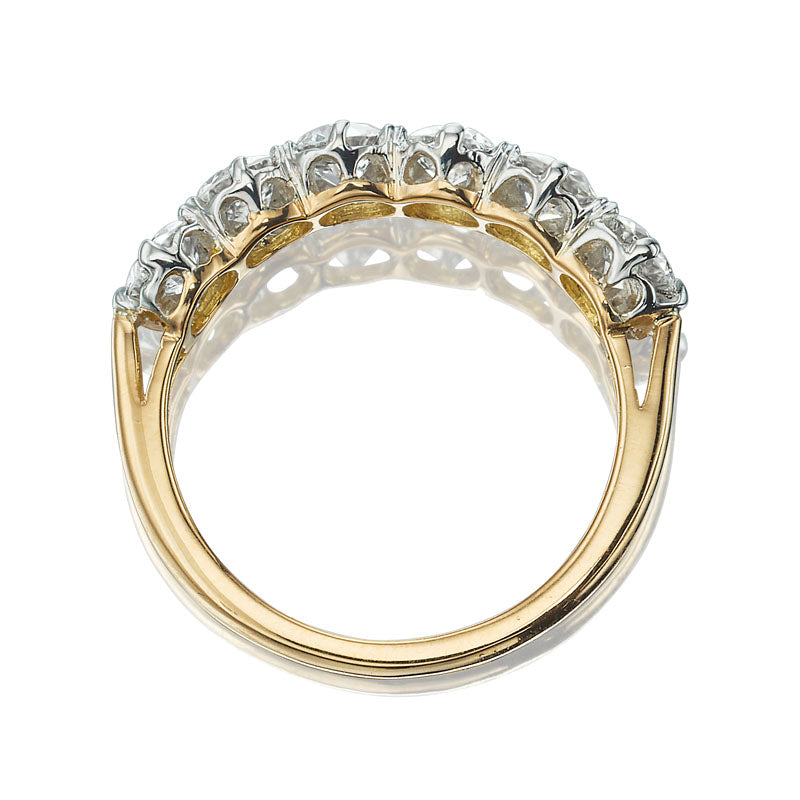 old european cut half hoop diamond