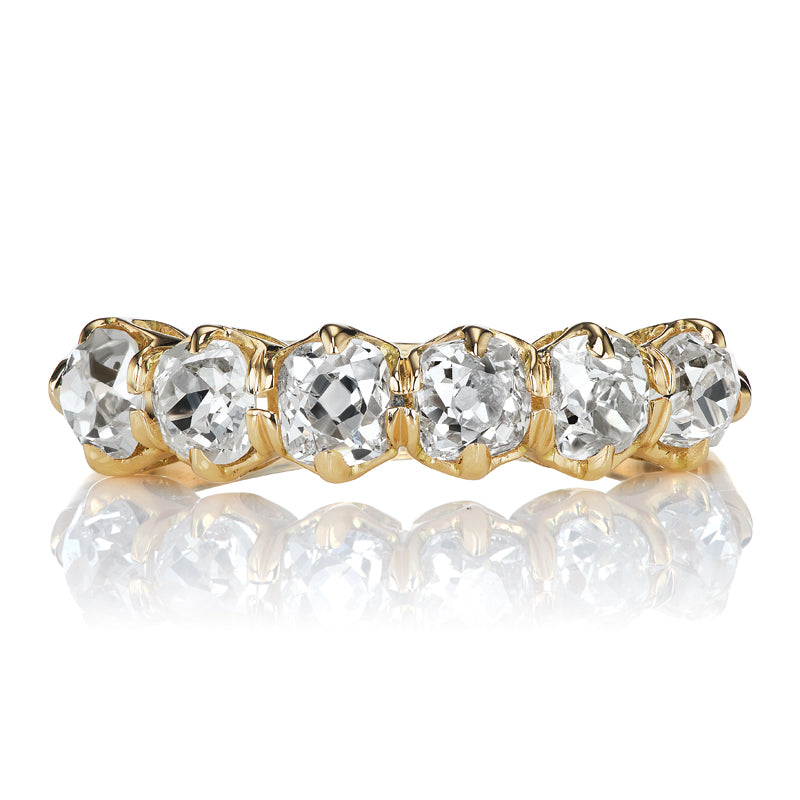 Six-Stone Two-Tone Diamond Half Hoop