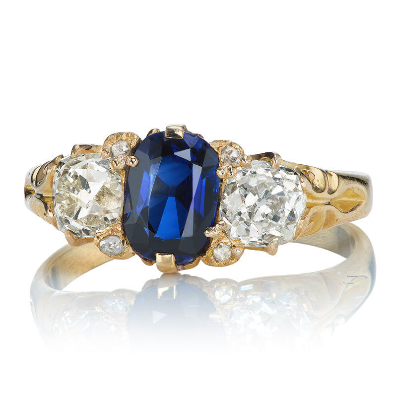 Victorian Sapphire Ring with gemstone