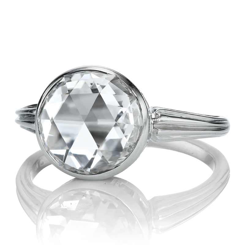 2.65ct Rose Cut Diamond diamond engagement ring